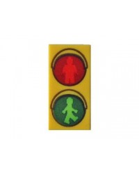 LEGO® Tile 1x2 verkeerslichten rood groen licht 3069bpb0415 gedrukt