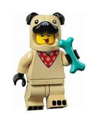 LEGO® minifigur serie 21 71029 Pug Costume Guy
