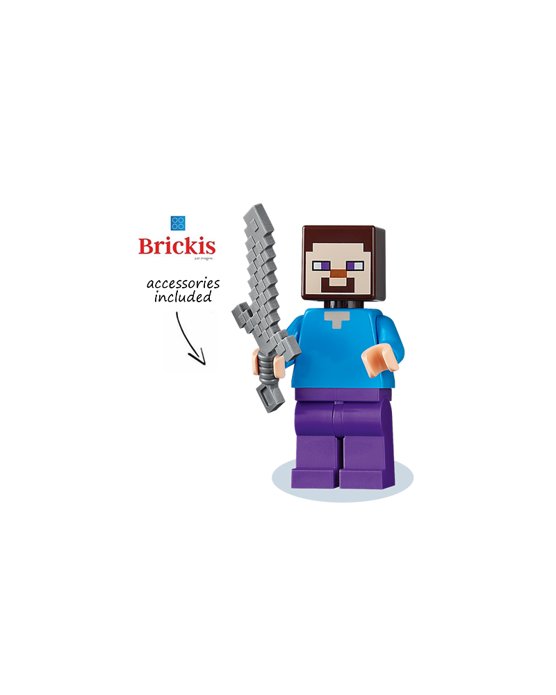 LEGO® Minecraft minifigur Steve mit Schwert