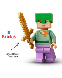 LEGO® Minecraft minifigure Alex with sword