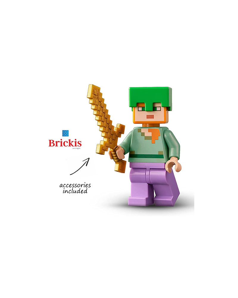 LEGO® Minecraft minifigur Alex mit Schwert