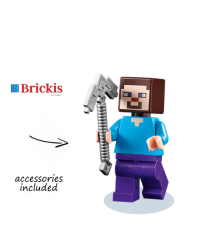LEGO® Minecraft minifigure Steve avec pioche