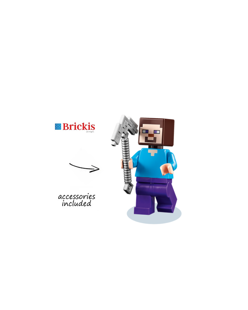 LEGO® Minecraft minifigure Steve avec pioche