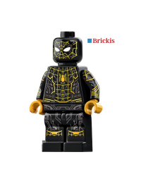 LEGO® minifigura Marvel Spiderman negro y oro