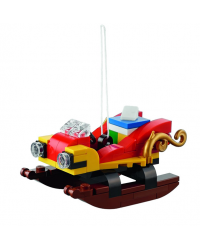 Ornamento de Navidad LEGO® motonieve trineo cohete
