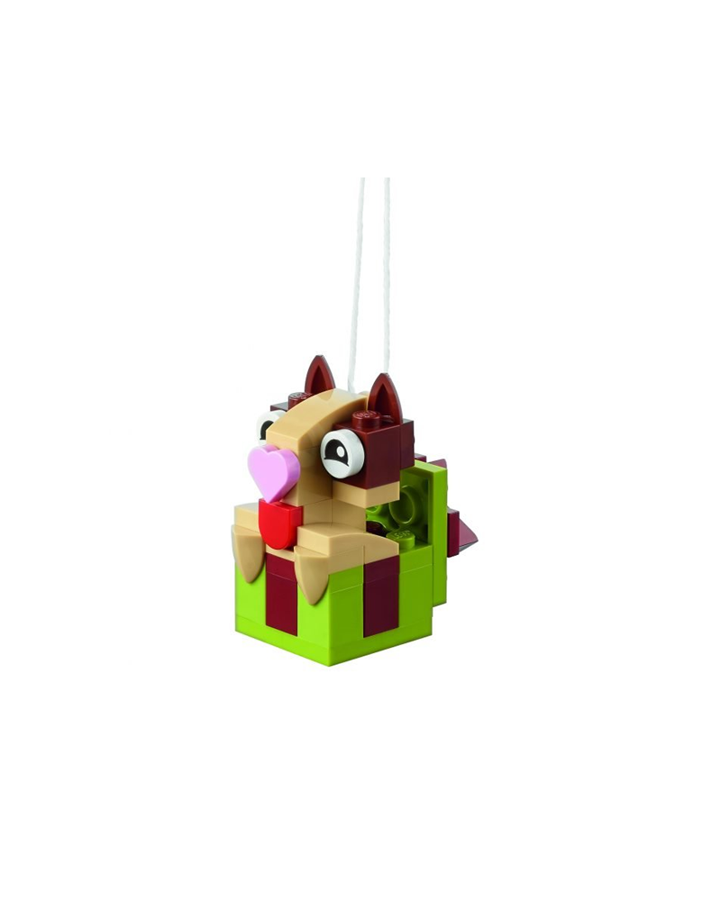 LEGO® ornament voor kerstmis puppy - eekhoorn