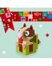 Ornement LEGO® pour Noël chiot - écureuil boule de Noel