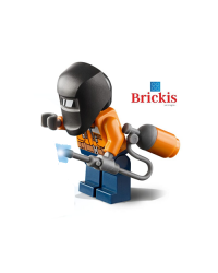 LEGO® Soldador con visera de soldadura en el trabajo