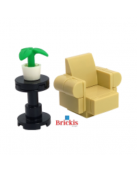 LEGO® zetel sofa met tafel en plant mini set modular bouw