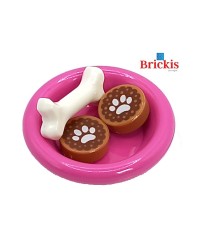 LEGO® Futtertopf für Hunde mit Hundefutter und einem Hundeknochen