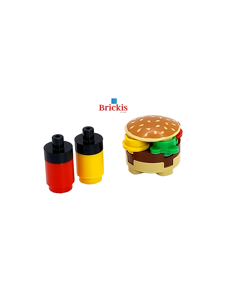 LEGO® Hamburger-Burger mit Ketchup und Senf