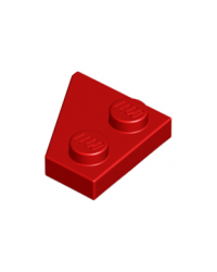 LEGO red Wedge, Plate 2 x 2 Right  24307