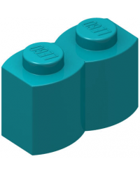 LEGO® dark turquoise brick modified 1x2 30136