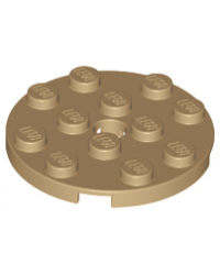 LEGO® dunkel tan Platte rund 4x4 mit Loch 60474
