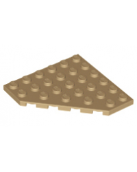 LEGO® Dark Tan plate wedge 6x6 Cut Corner 6106