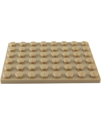 LEGO® donker tan geelbruin plaat 6x8 3036