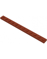 LEGO® plate marrón rojizo 1x12 60479