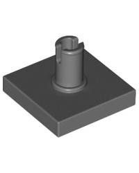 Azulejo LEGO® gris azulado oscuro Modificado 2x2 con pin 2460