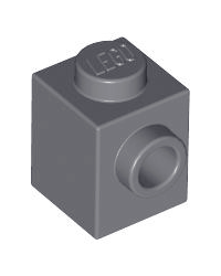 LEGO® Donker blauwachtig grijs steen aangepast 1x1 nop aan zijkant 87087