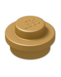 LEGO oro perla placa redondo 1x1 4073