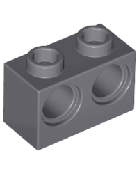 LEGO® Technic Donker blauwachtig grijs steen 1x2 met gaten 32000