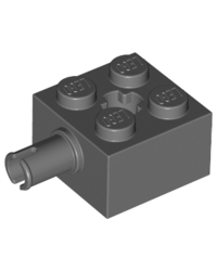 LEGO® Dark bluish gray brick modified 2x2 Pin and Axle Hole 6232