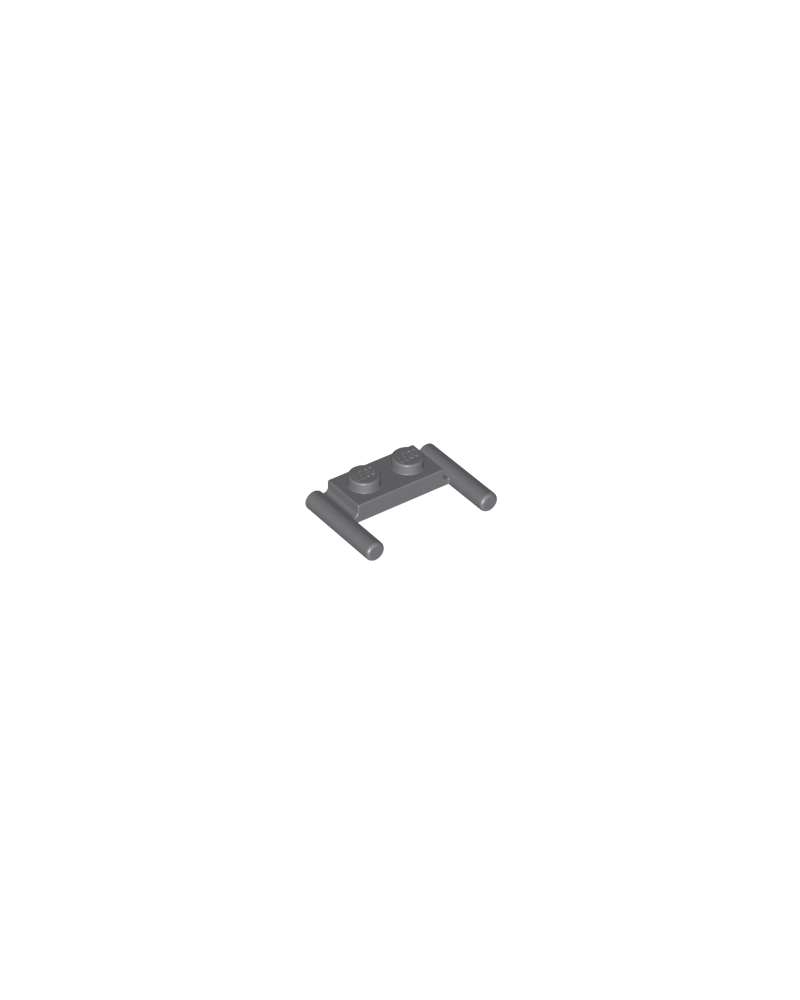 LEGO® Donker blauwachtig grijs plaat aangepast 1x2 met stanggrepen 3839b