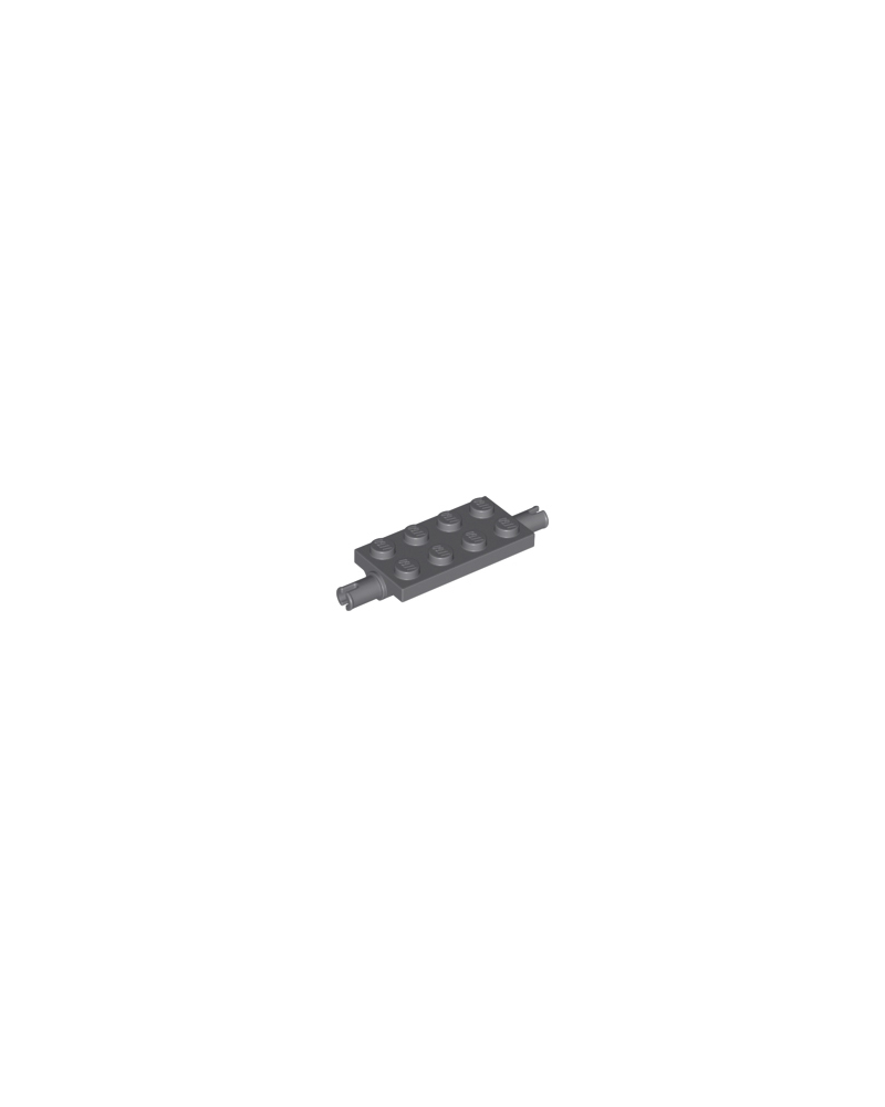 LEGO® Donker blauwachtig grijs plaat aangepast 2x4 met pinnen 40687