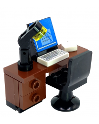 MADE OF LEGO BRICKS Details about   IT Desk Top Computer Table CD Mini Miniature Office  MOC 