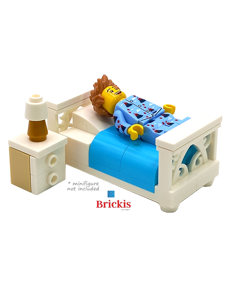 LEGO® Bed with table and lamp MOC