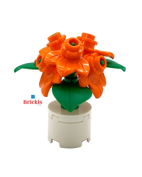 MOC LEGO® Orange Blumen im Topf
