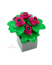 MOC LEGO® Geranium Bloemen in een pot