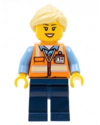 LEGO® figurine train, ouvrier, fille