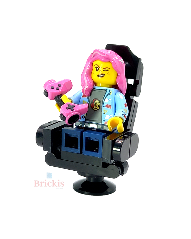 LEGO® MOC minifigure gamer + gaming chair