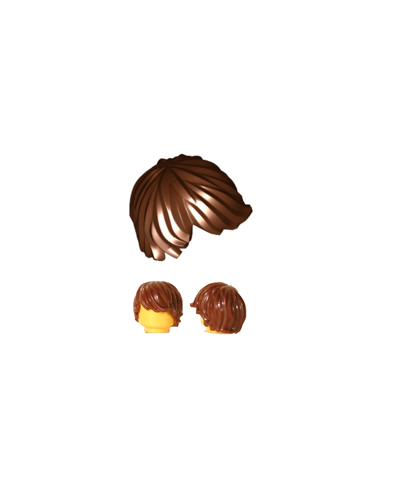 LEGO® minifigures hair reddish brown 61183