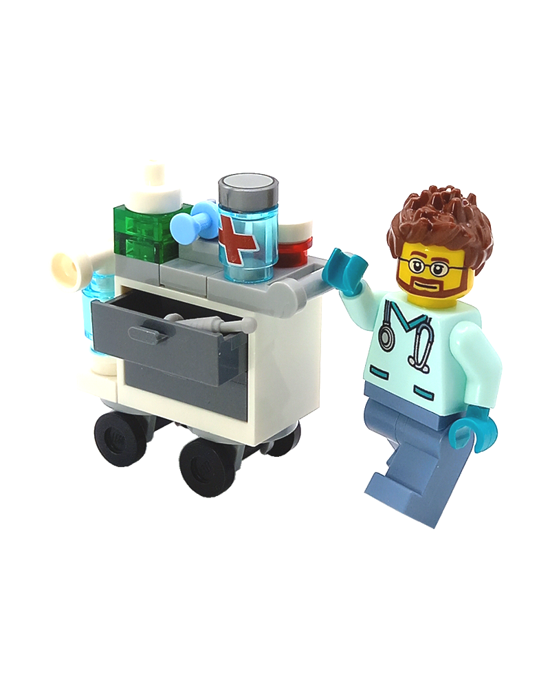 LEGO® Operating Emergency room cart MOC