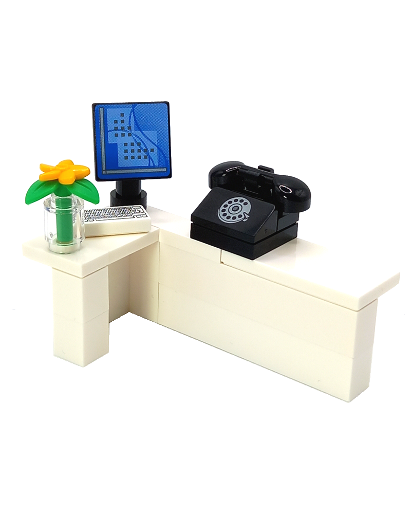 LEGO® MOC bureau de réception avec Téléphone