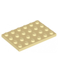 LEGO® plaat 4x6 tan 3032
