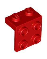 LEGO® bracket 1x2 - 2x2 red 44728