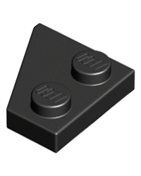 LEGO® black Wedge, Plate 2 x 2 Right  24307