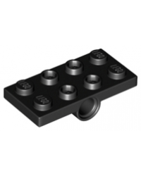 Plate LEGO® Modificado negro 2x4 26599