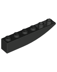 LEGO® schwarze Dachziegel gebogen 6x1 42023