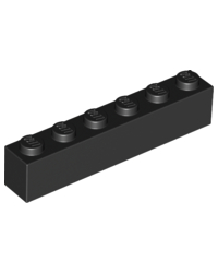 LEGO® brique noire 1 x 6  3009