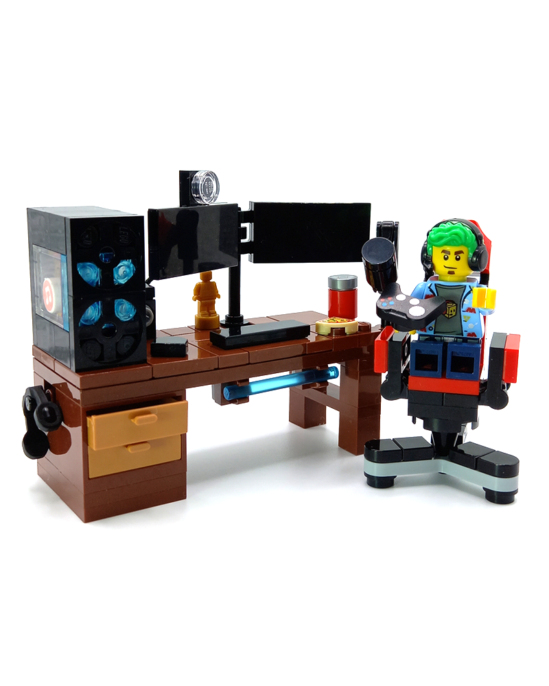 LEGO® MOC bureau gamer complet