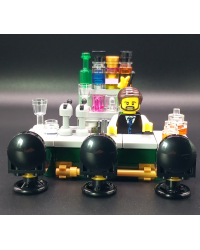 LEGO® MOC tearoom counter with cocktails