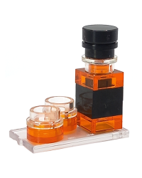 LEGO® MOC whisky - likeur fles en glazen op dienblad