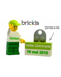 Personalized LEGO ® minifigure, with your name for the first communion, available in different and from 1 piece
