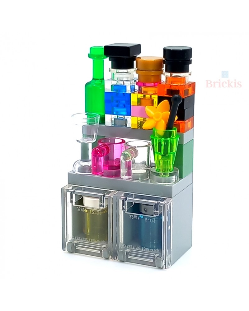 LEGO® MOC liqueur rack for tearoom or bar