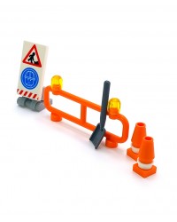 LEGO® MOC traffic signs for road works