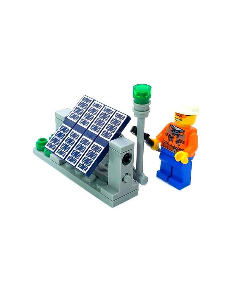 LEGO® MOC Estación de energía solar eléctrica renovable.